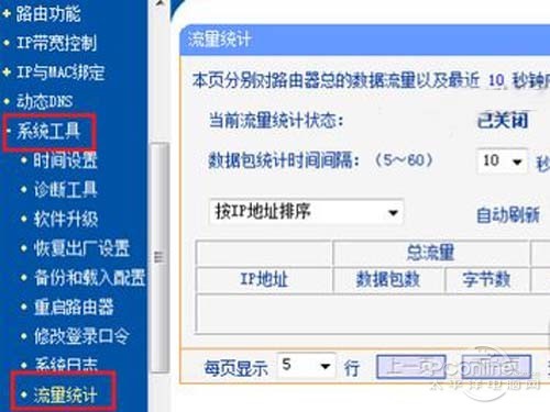 过路由器的“流量统计”功能查看流量大小