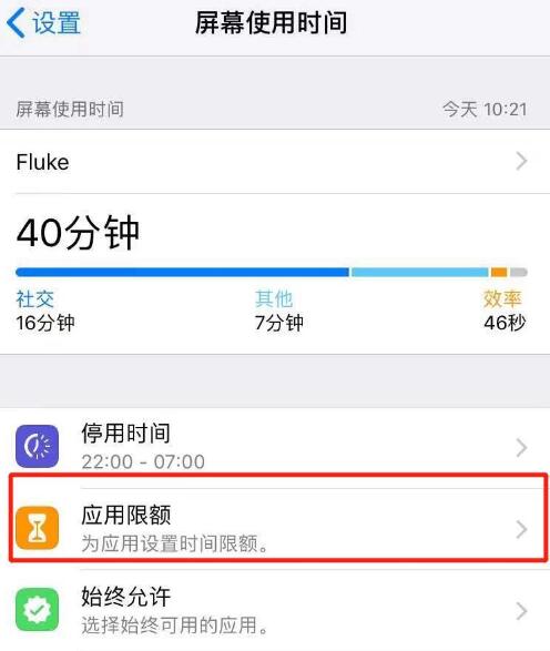 iPhone  XR  限制应用使用时间教程