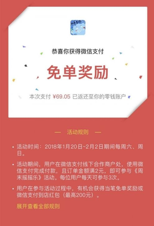 微信周末摇摇乐活动时间介绍