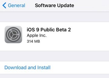 iOS9公测版第二个测试版发布