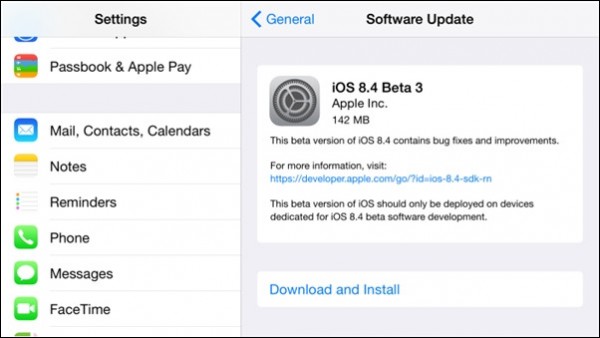 iOS 8.4 beta 3新特性及新功能介绍