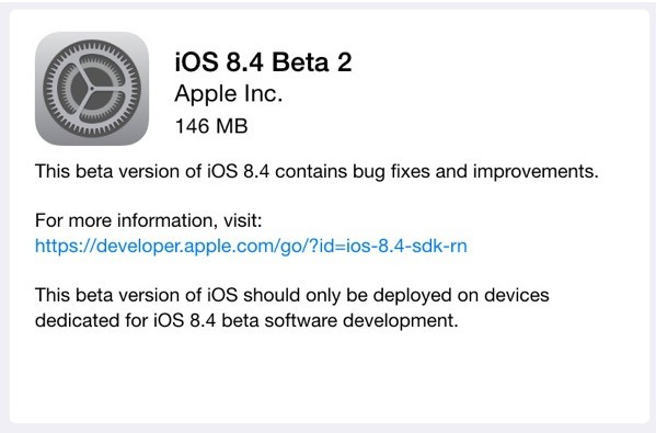 IOS 8.4 Beta2 和 OS X 10.10.4 Beta2 Xcode 6.4 Btea2更新