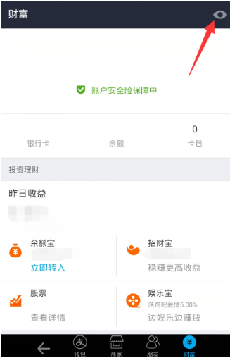 支付宝怎么隐藏总金额