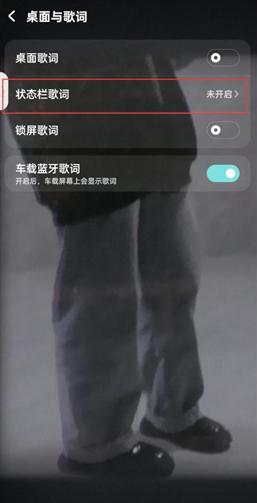 酷狗音乐如何开启状态栏歌词？酷狗音乐开启状态栏歌词的方法截图