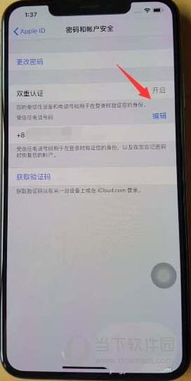 iPhone  XS  Max开启双重认证