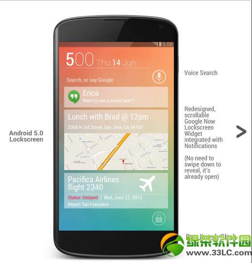 Android  5.0 key  lime  pie(酸橙馅饼)曝光：安卓5.0系统界面图3