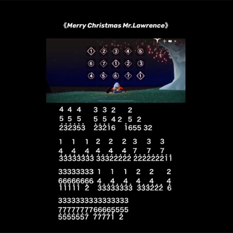 《光遇》Merry  Christmas  Mr.Lawrence乐谱一览