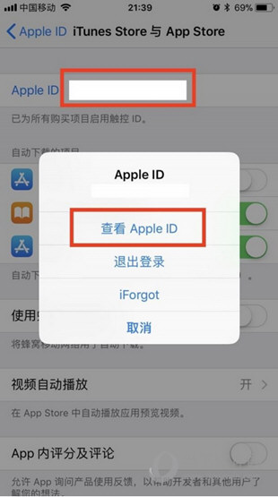 点击第一行的Apple  ID