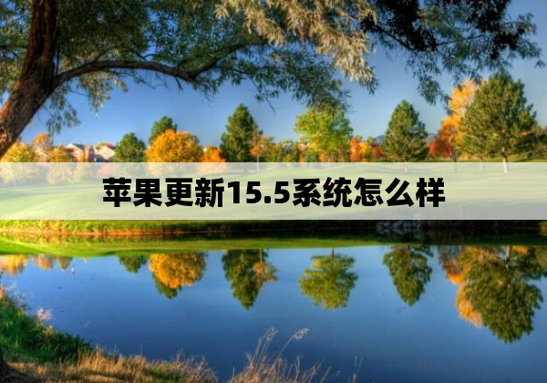 苹果更新15.5系统怎么样