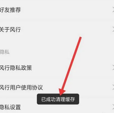《风行视频》清理缓存的操作方法