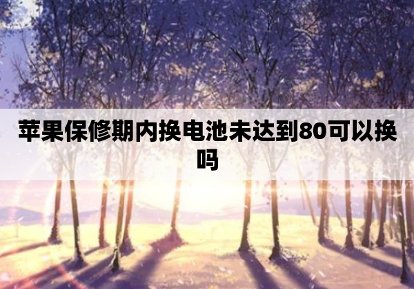 苹果保修期内换电池未达到80可以换吗