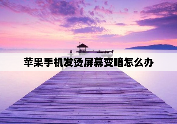 苹果手机发烫屏幕变暗怎么办