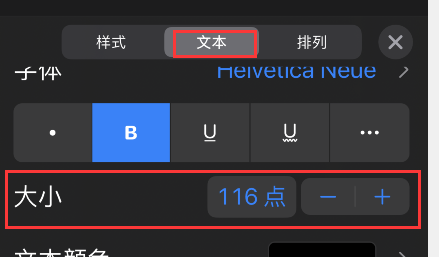 苹果手机keynote如何设置字体大小？苹果手机keynote字体大小设置步骤分享截图