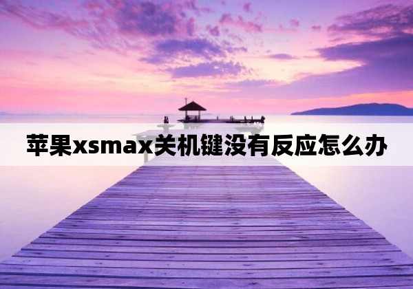 苹果xsmax关机键没有反应怎么办