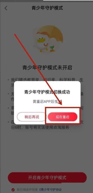 点淘怎么设置未成年模式？点淘设置未成年模式教程截图