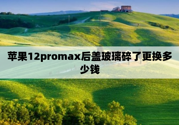 苹果12promax后盖玻璃碎了更换多少钱