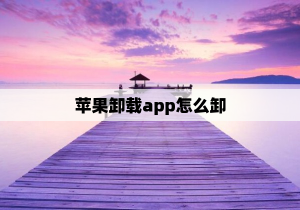 苹果卸载app怎么卸