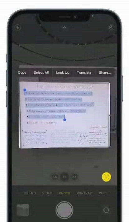 ios15图片转文字怎么用？苹果ios15拍摄提取文字方法分享截图
