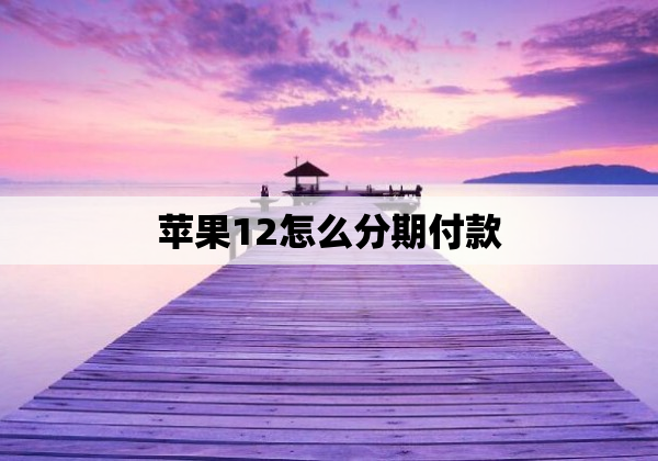 苹果12怎么分期付款