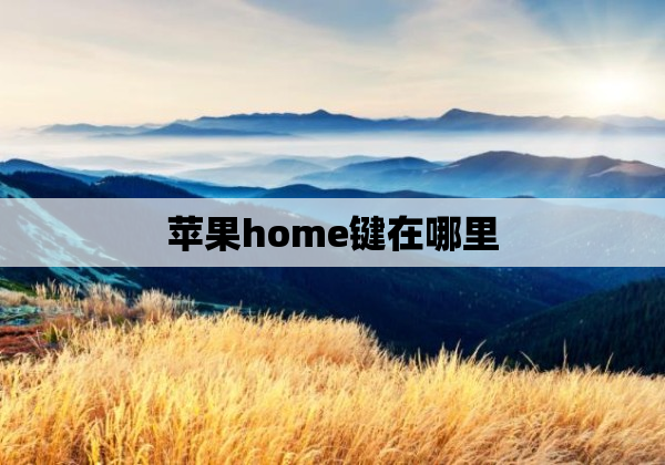 苹果home键在哪里