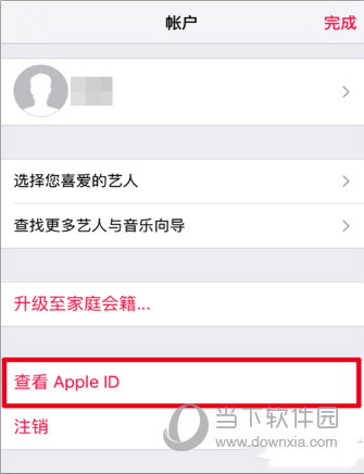 选择查看 Apple  ID