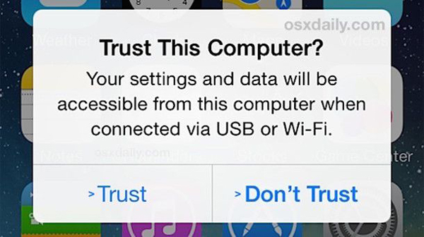 iOS设备怎么取消信任此电脑