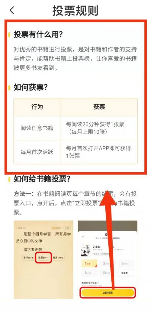 七猫免费小说怎么查看投票规则？七猫免费小说查看投票规则教程截图