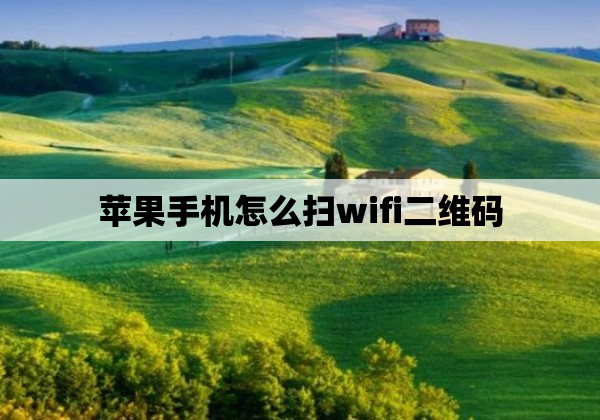 苹果手机怎么扫wifi二维码