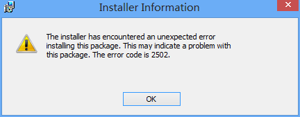 Win8安装程序出现2502、2503错误解决方法