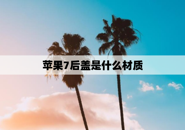 苹果7后盖是什么材质