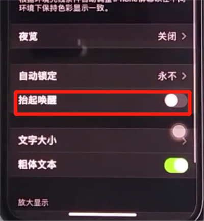 iphone11中设置抬起亮屏的方法步骤截图