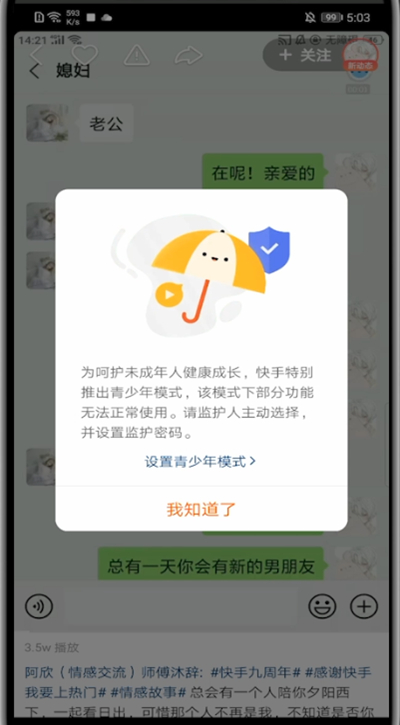 快手中静音观看的具体方法截图