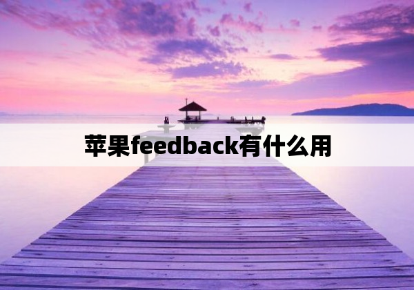 苹果feedback有什么用