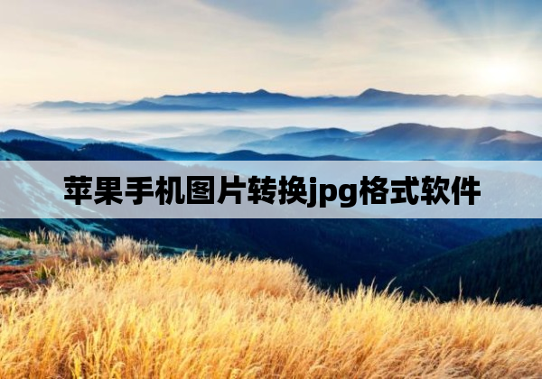 苹果手机图片转换jpg格式软件