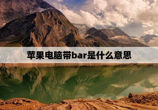 苹果电脑带bar是什么意思