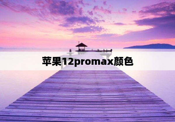 苹果12promax颜色