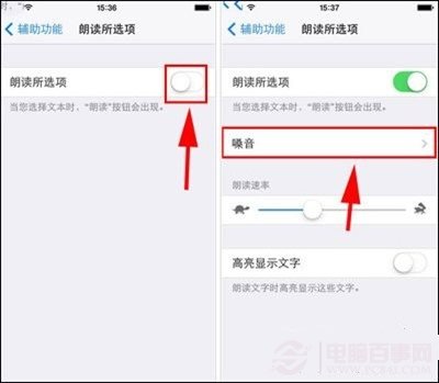 苹果5S朗读文字设置教程