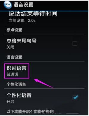 讯飞输入法设置识别语言的操作教程截图