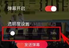 搜狐视频快速设置弹幕透明度的操作流程截图