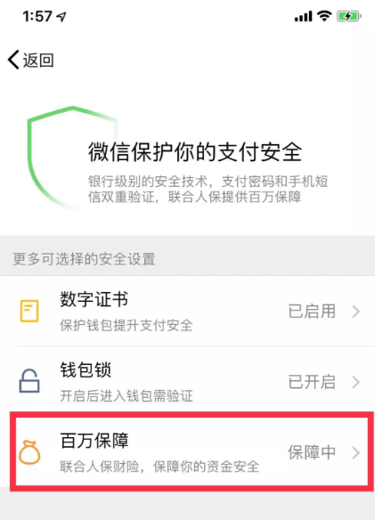 微信钱包提高安全性的操作技巧截图