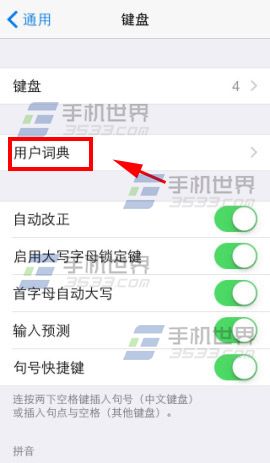 苹果iphone6用户词典添加方法