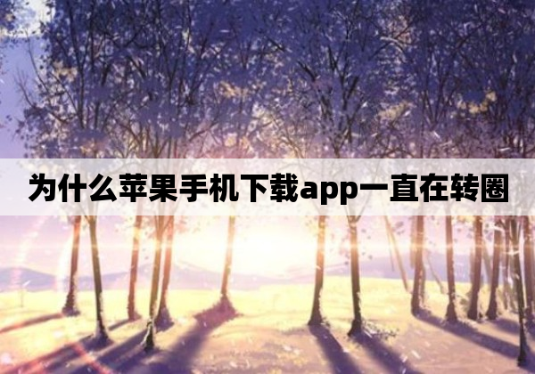 为什么苹果手机下载app一直在转圈