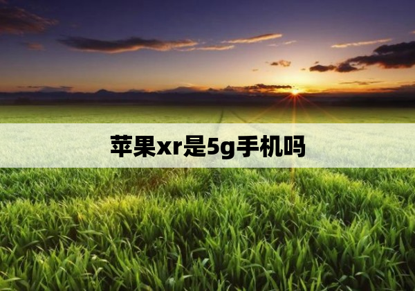 苹果xr是5g手机吗