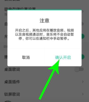 QQ音乐设置播放不被打断教程步骤4