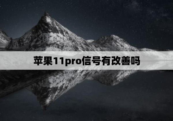 苹果11pro信号有改善吗