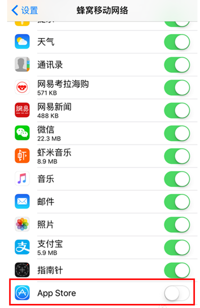 iPhone  6s已用多少流量查询？