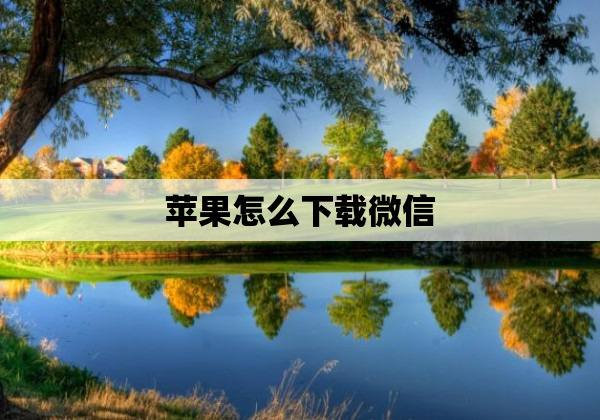 苹果怎么下载微信