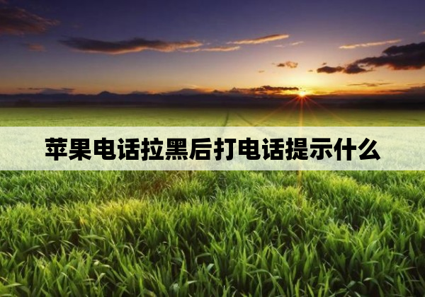 苹果电话拉黑后打电话提示什么