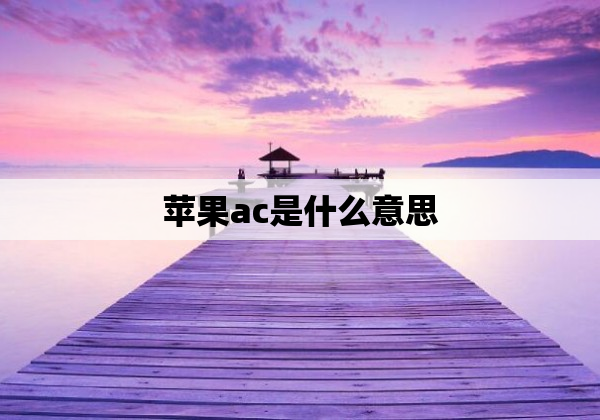 苹果ac是什么意思