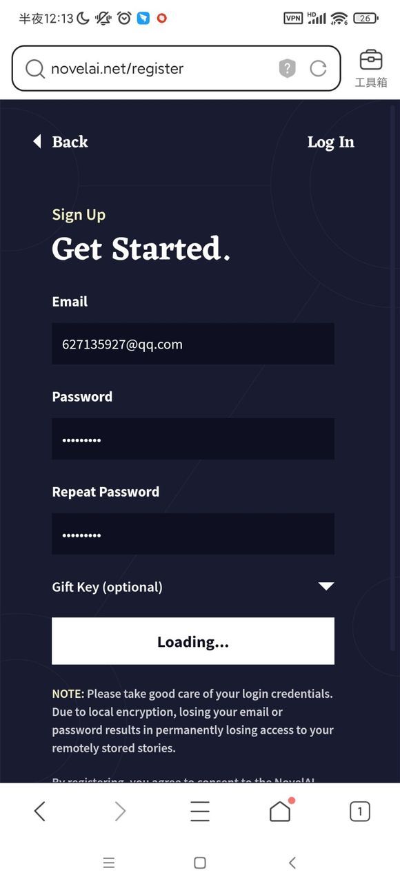 《novelai》注册的操作方法与步骤